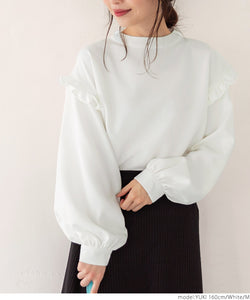 Sale 2690 yen → 990 yen Blouse Women's Frill Volume sleeve Long