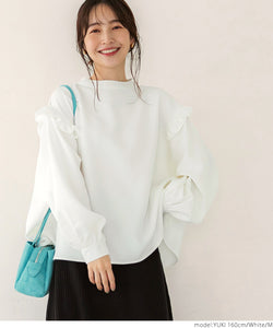 Sale 2690 yen → 990 yen Blouse Women's Frill Volume sleeve Long