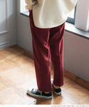 Pants ladies tapered brushed twill long length plain pocket back rubber clean mail delivery not possible 22aw coca coca