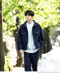 Sale ★ 5690 yen → 2990 yen Jacket men's coat fake wool set-up haori open front zip-up long-sleeved plain fabric free shipping no mail delivery 22aw coca coca