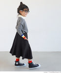 Sale ★ 1690 yen → 790 yen Kids 100-130 Skirt Elastic Waist Pocket A Line Medium Length Girls Kids Original Children's Clothing No Mail Delivery Coca Coca