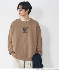 Sale 2490 yen → 1990 yen Sweatshirt Men's Logo Sweatshirt Big Silhouette Logo Embroidered Patch Crew Neck English Letter Fleece 長袖 No Mail Delivery 23ss coca Coca