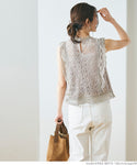 Blouse Women's Lace Blouse Full Lace Sleeveless French Sleeve Crew Neck Plain Elegant No Mail Delivery 23ss coca coca