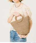 Basket Bag Ladies' Mini Size Basket Paper Tote Bag Basket Tote Inside Pocket Lining Lightweight Casual Plain No Mail Delivery 23ss coca