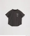 キッズ 120-150 Tシャツ 半袖 刺繍 ワンポイント オーバーサイズ クルーネック 伸縮性 薄手 男の子 キッズオリジナル 子供服 メール便可