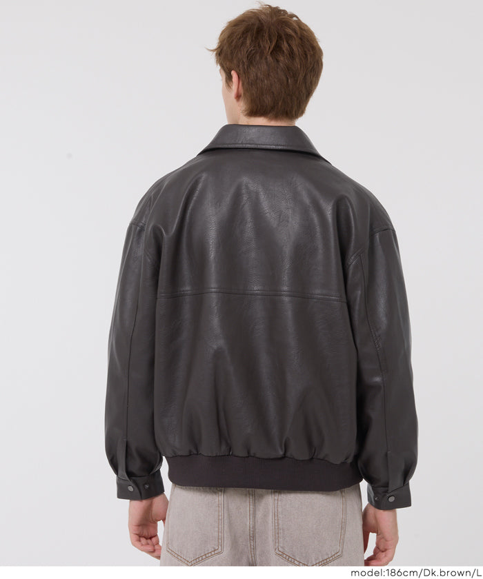 フェイクレザーA2フライトジャケット メンズ 送料無料/メール便不可