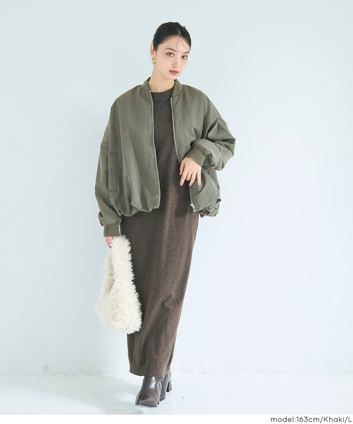 ウォッシャブル バルーンブルゾン レディース 送料無料/メール便