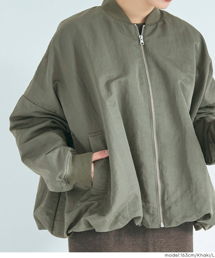 ウォッシャブル バルーンブルゾン レディース 送料無料/メール便不可