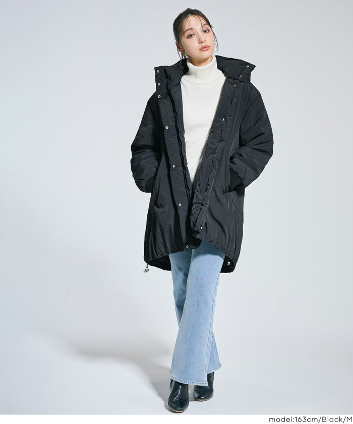 セール☆5990円→1990円ウォッシャブル 中綿ロングブルゾン レディース