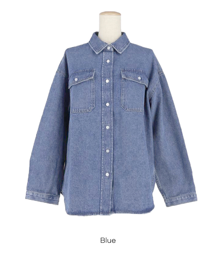 セール☆2990円→1990円 デニムシャツジャケット レディース メール便