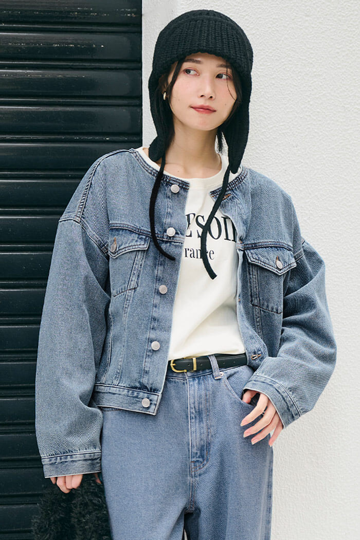 WEB限定セール☆ ショートデニムジャケット レディース メール便不可