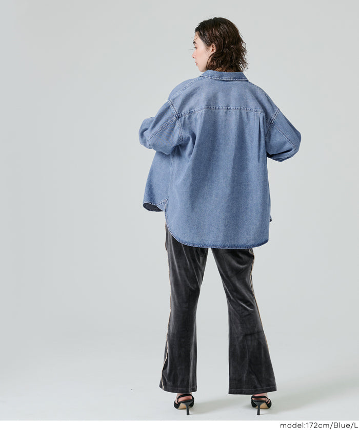 ボリュームスリーブデニムシャツ レディース メール便不可 – coca公式