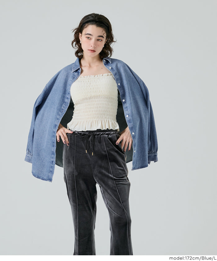 ボリュームスリーブデニムシャツ レディース メール便不可 – coca公式