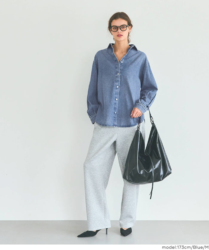 ボリュームスリーブデニムシャツ レディース メール便不可 – coca公式