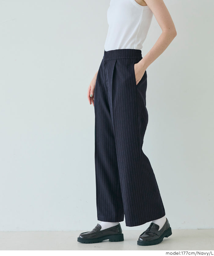 ヘリンボーンストライプ2wayサロペット レディース メール便不可