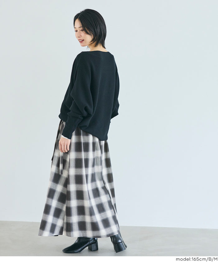 セール☆2490円→990円 チェック柄ラップスカート レディース メール便