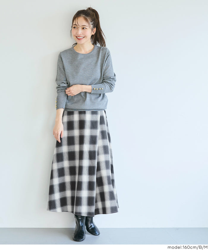 セール☆2490円→990円 チェック柄ラップスカート レディース メール便