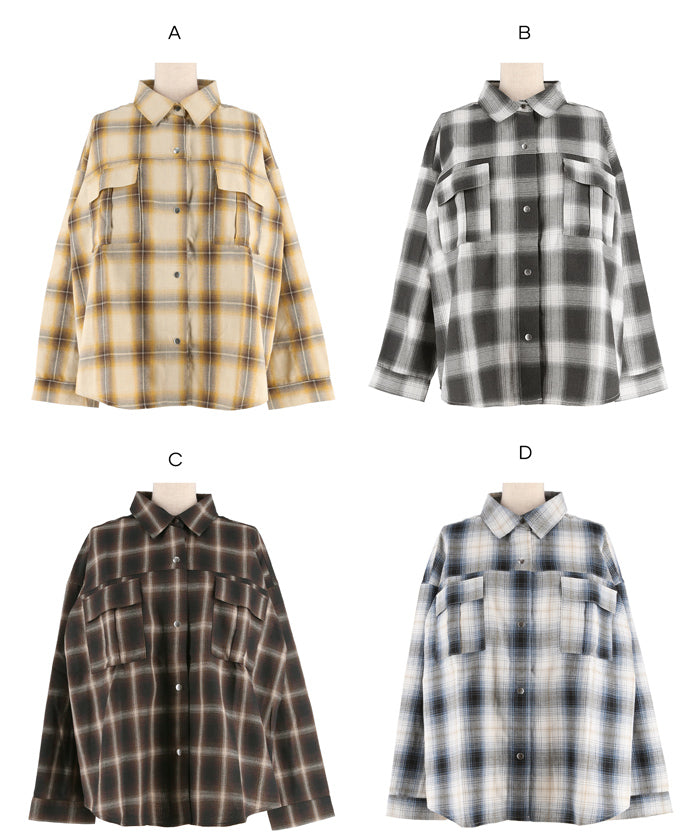 セール☆2490円→1990円 チェック柄スナップボタンシャツ レディース