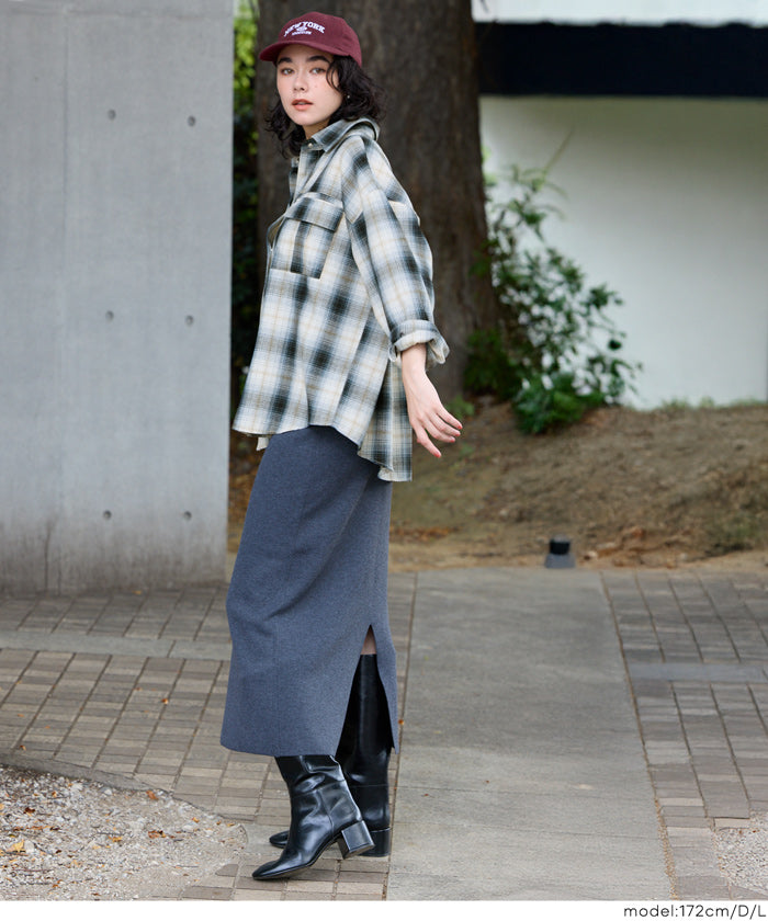 セール☆2490円→1290円 チェック柄スナップボタンシャツ レディース