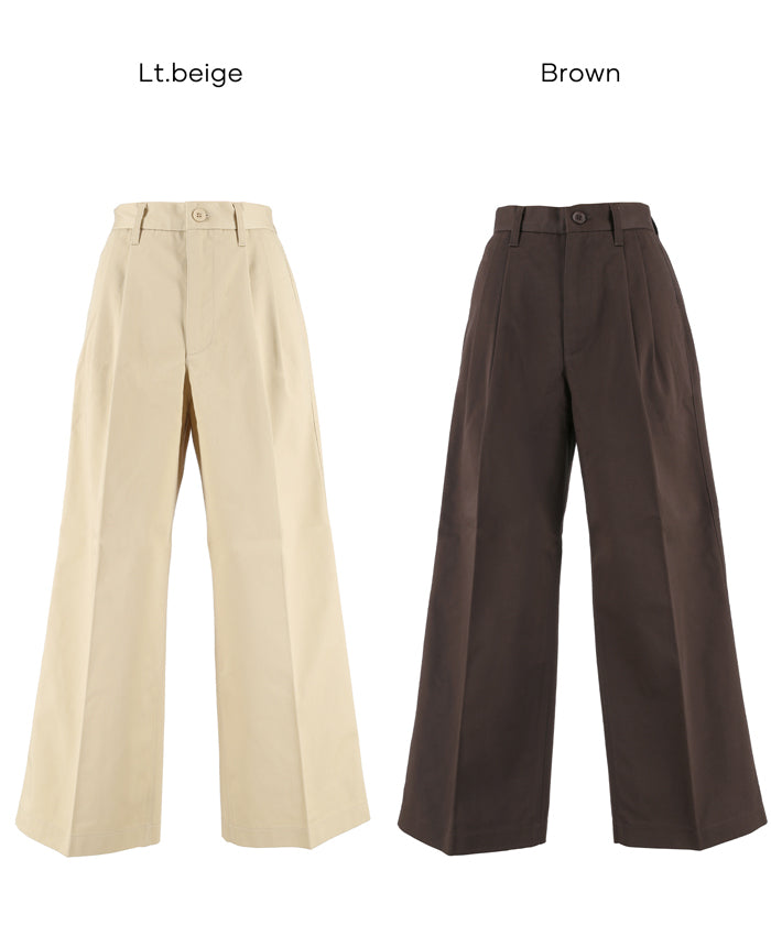 1/1〜福袋対象☆ タックワイドチノパンツ レディース メール便不可
