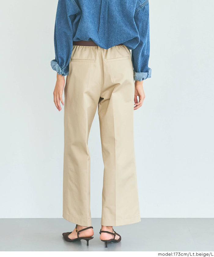 セール☆2990円→990円 タックワイドチノパンツ レディース メール便