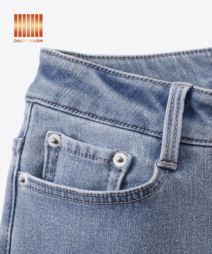 DAILY WARM】裏起毛デニムフレアパンツ レディース 送料無料/メール便