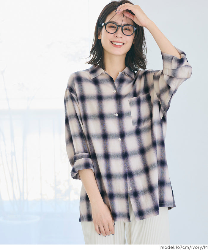 セール☆1990円→990円 チェックネルシャツ レディース メール便不可