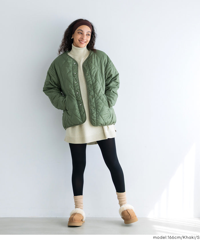 キルティングリバーシブルボアブルゾン ウォッシャブル メンズ