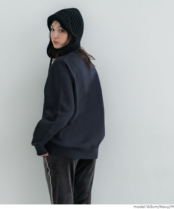 CVC裏毛ワッペンロゴトレーナー メンズ レディース メール便不可