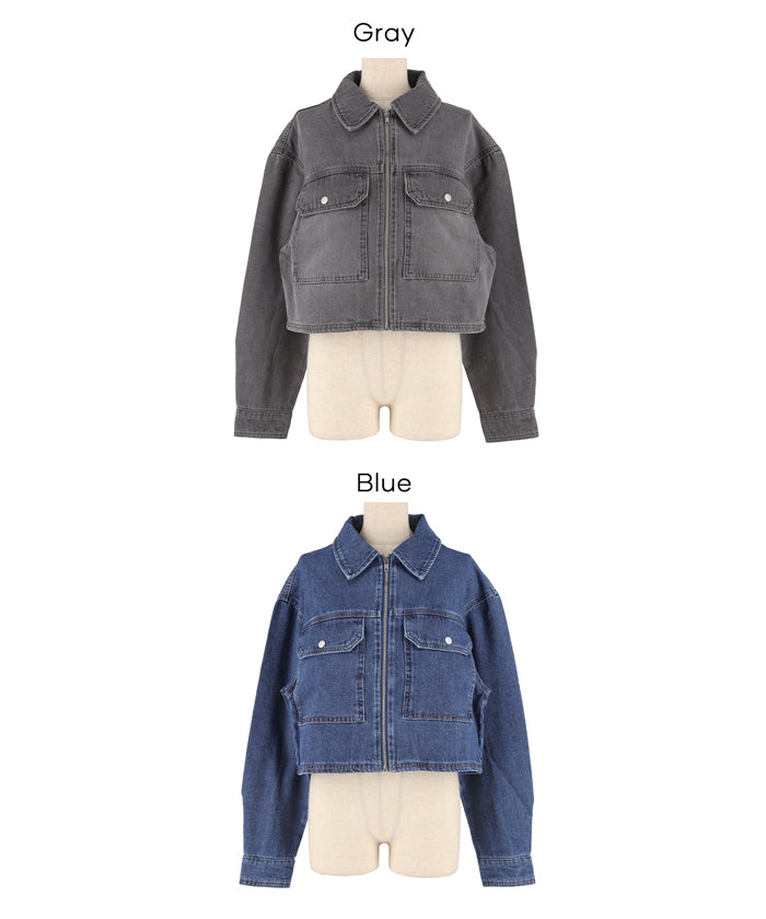 デニムジップジャケット レディース 送料無料/メール便不可