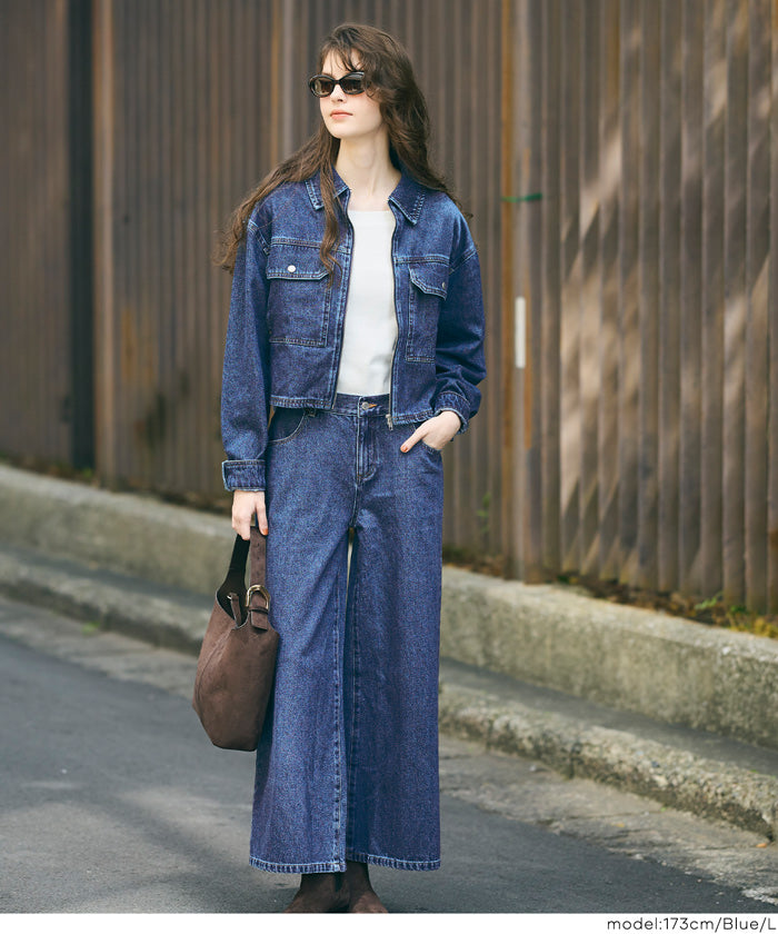 デニムジップジャケット レディース 送料無料/メール便不可 – coca公式