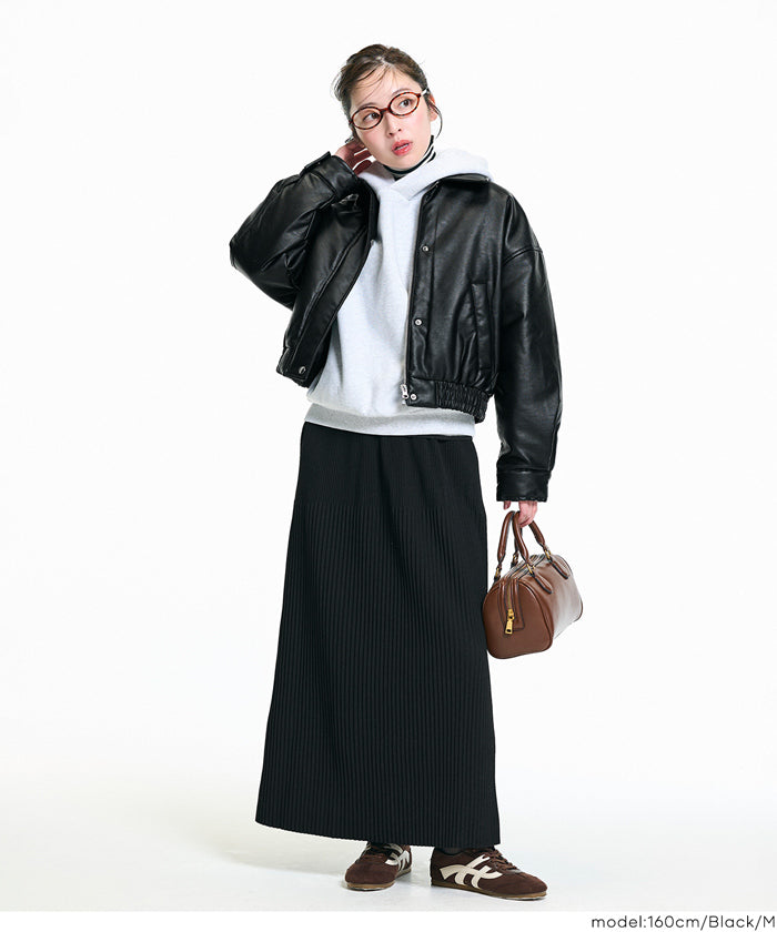 セール☆4990円→2490円 中綿フェイクレザージャケット レディース