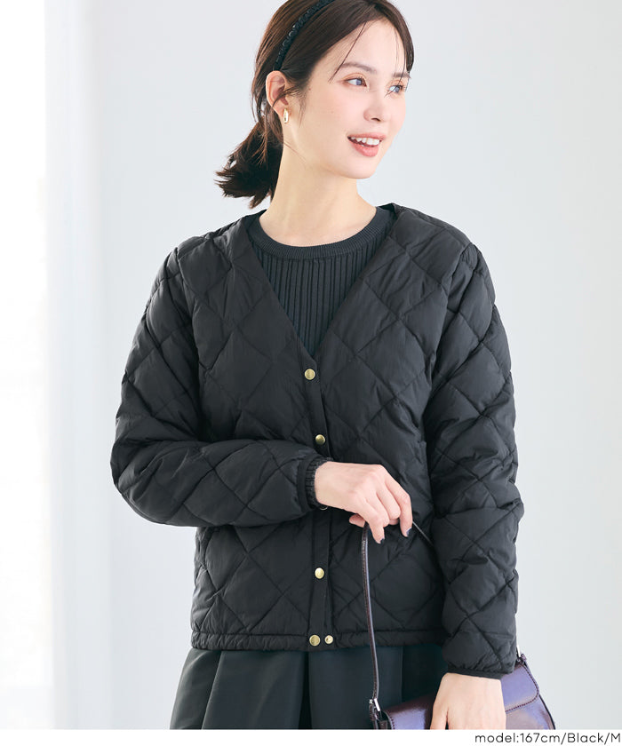 予約11/6頃発送】ウォッシャブル 金ボタンインナーダウン