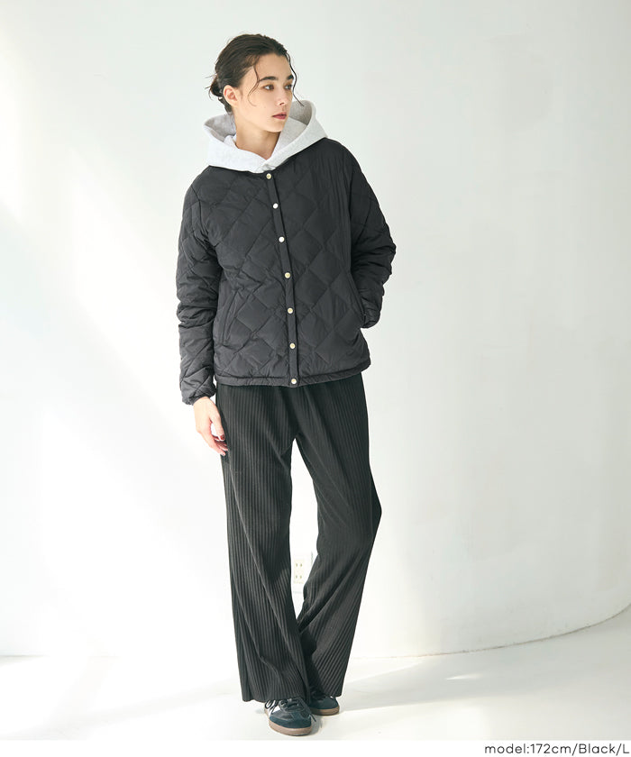 予約11/6頃発送】ウォッシャブル 金ボタンインナーダウン