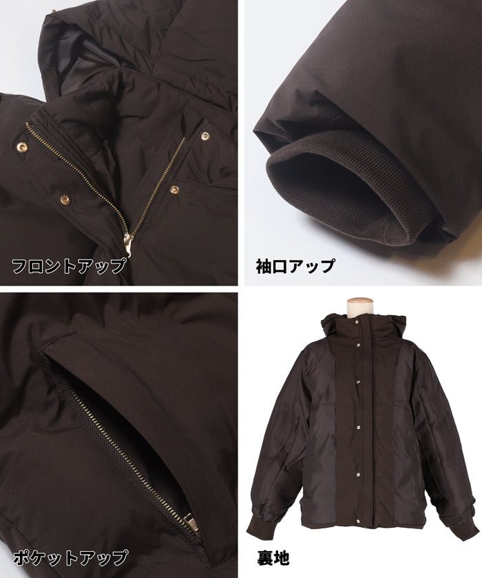 coca シームレス中綿ブルゾン　ブラウンМ セール】シームレス中綿ブルゾン（ブルゾン）｜coca（coca）（コカ）の