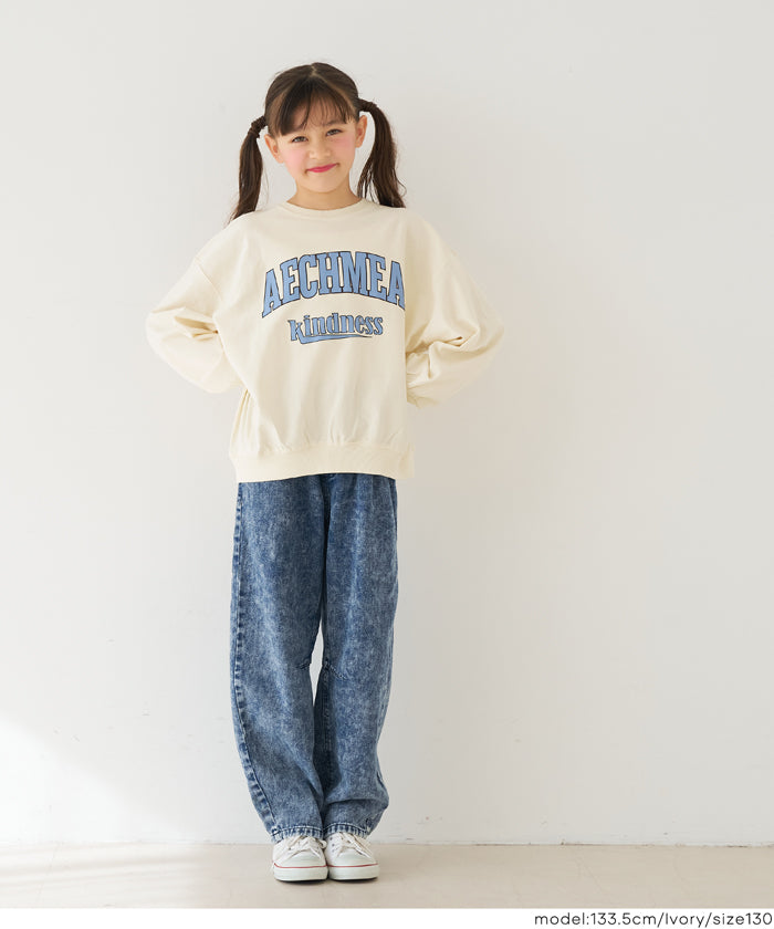 セール☆1290円→790円 親子お揃いT-スウェットロゴビッグシルエット