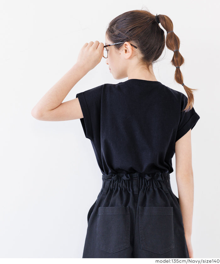 セール☆790円→590円 親子お揃いフレンチスリーブプリントTシャツ