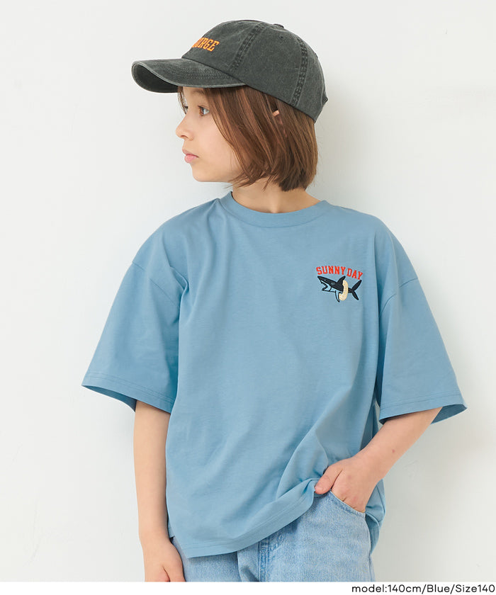 サメ刺繍オーバーサイズTシャツ キッズ メール便可 – coca公式ストア
