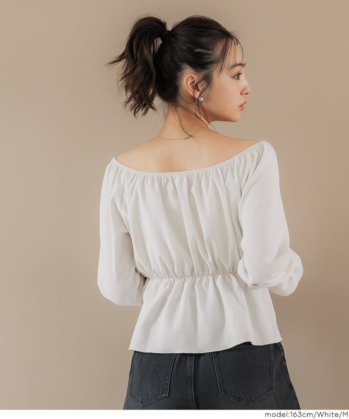 新品未使用★半額以下★cen.オフショルブラウスwhite セール☆1690円→990円 2wayオフショルダーブラウス レディース メール