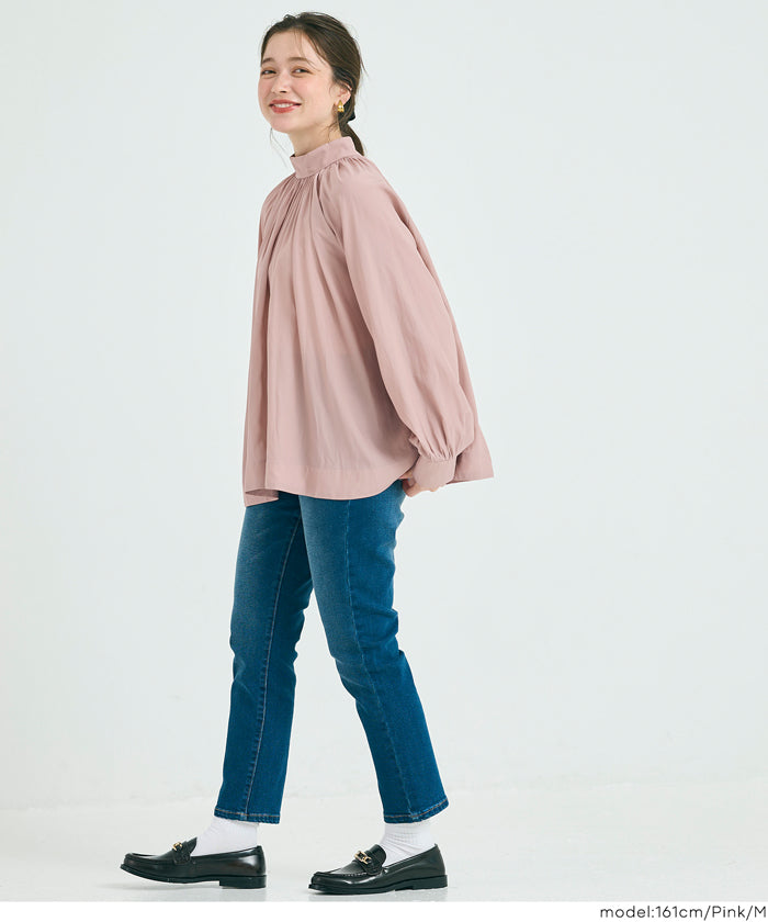 yori バックリボンサテンブラウス☆新品 yori(ヨリ)の「バックリボンサテンブラウス【2022SM】6月下旬発売予定