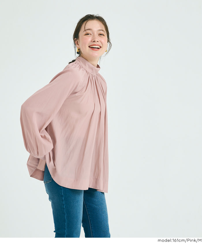 セール☆2490円→990円バックリボンサテンブラウス レディース メール