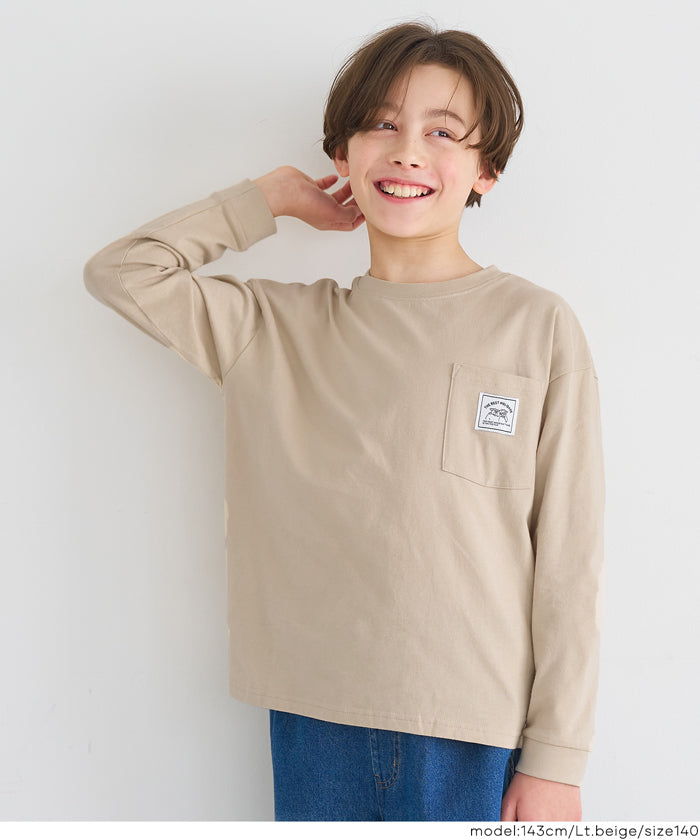 セール☆890円→590円 ネームポケット長袖Tシャツ キッズ メール便不可