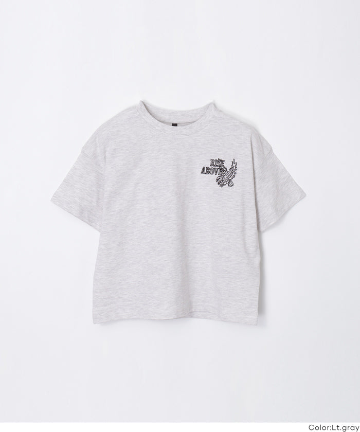 セール☆790円→550円 ワンポイント刺繍半袖Tシャツ キッズ メール便可