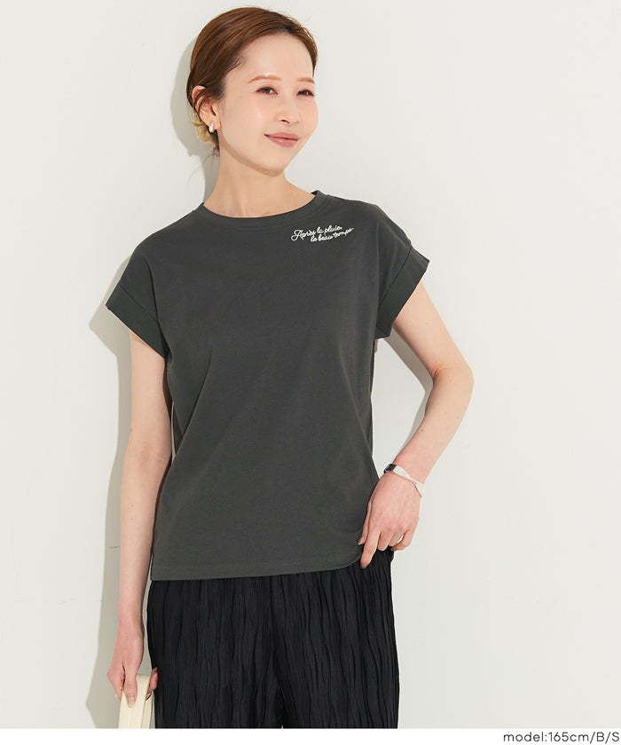 フレンチスリーブ刺繍Tシャツ レディース メール便可 – coca公式ストア