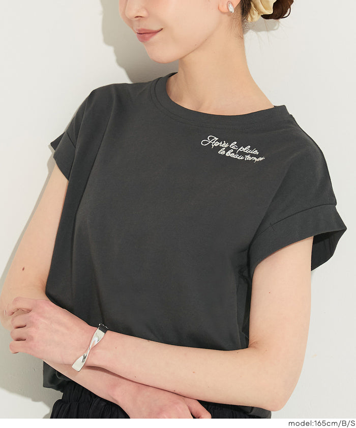 フレンチスリーブ刺繍Tシャツ レディース メール便可 – coca公式ストア