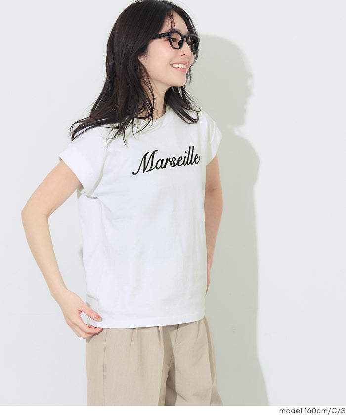 フレンチスリーブ刺繍Tシャツ レディース メール便可 mrb – coca公式ストア