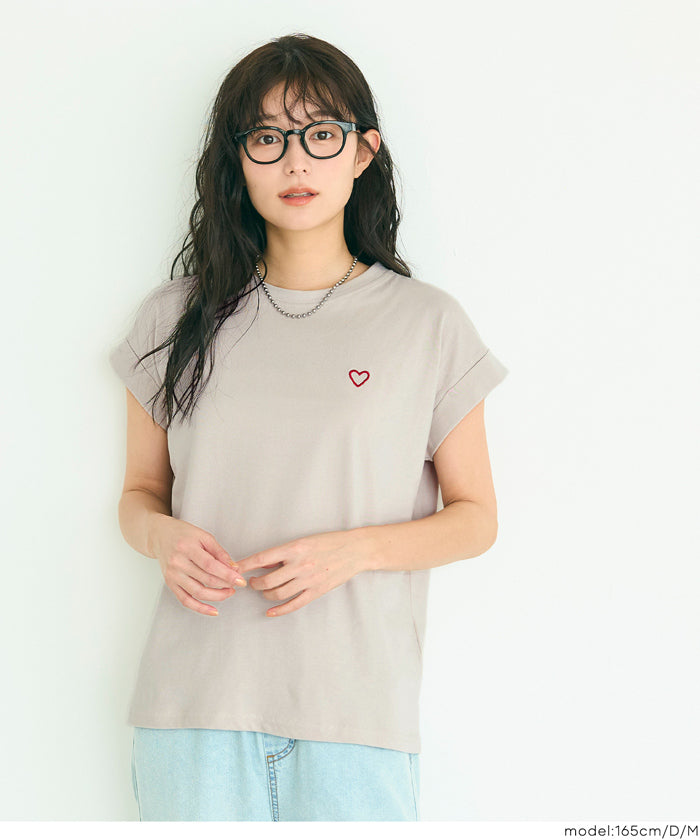 フレンチスリーブ刺繍Tシャツ レディース メール便可 – coca公式ストア