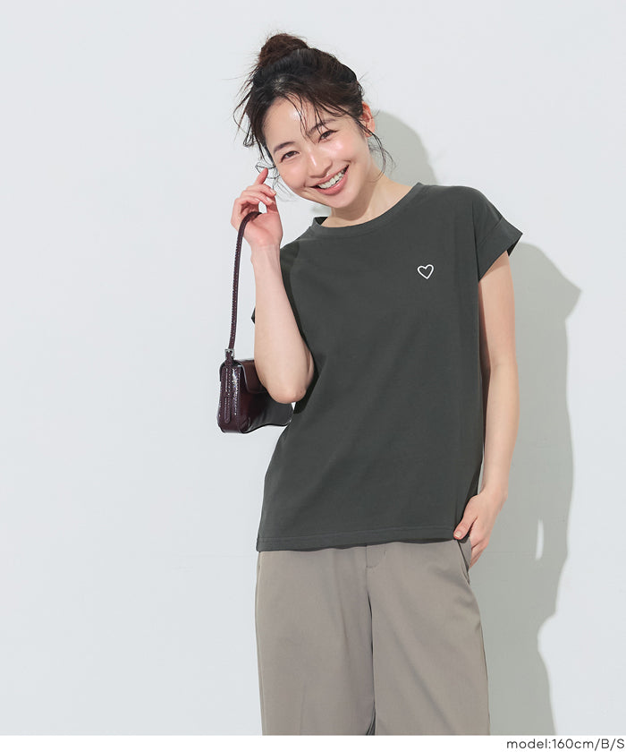 フレンチスリーブ刺繍Tシャツ レディース メール便可 – coca公式ストア