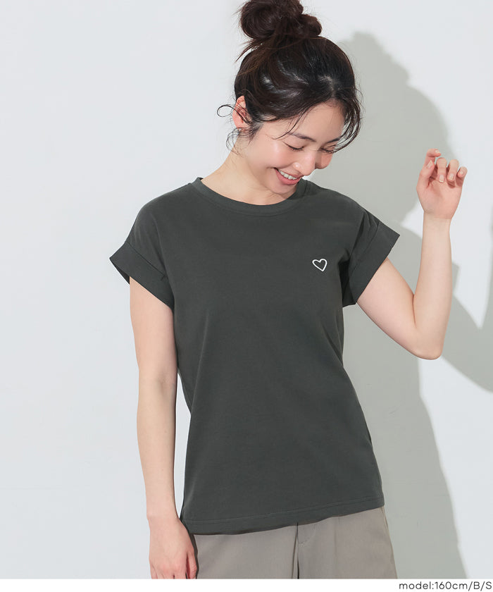 ⭐︎新品タグ付⭐︎M⭐︎チャコット⭐︎ フレンチスリーブTシャツ フレンチスリーブ刺繍Tシャツ レディース メール便可 – coca公式ストア