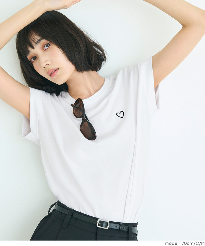 フレンチスリーブ刺繍Tシャツ レディース メール便可 – coca公式ストア